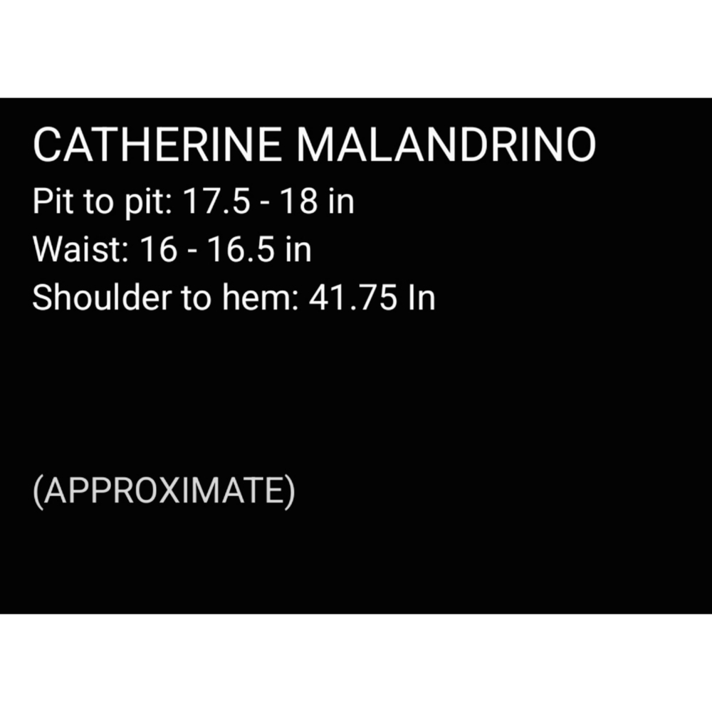CATHERINE MALANDRINO Black 100% Silk Textured Midi Dress, Baby Doll, Vintage, 10 - Picture 16 of 16